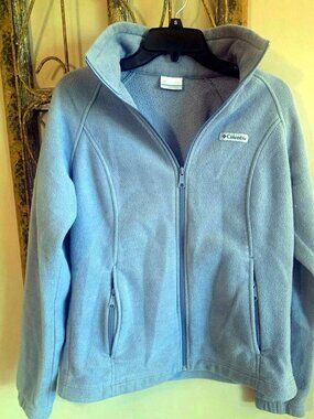Columbia Full Zip Fleece Jacket Periwinkle Blue Size L